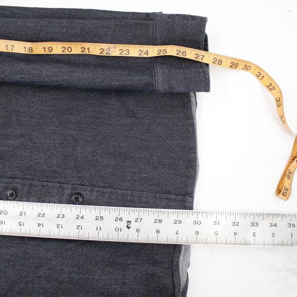 BYLT shirt mens large Tech Denim Long Sleeve Button Down Shirt Indigo overshirt - Picture 8 of 10